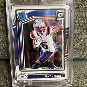 Custom 3D Floater - Javon Baker New England Patriots card